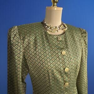 Maximalist Vintage Handmade Brocade Blazer | 1980s | Power Shoulder Pads | RARE